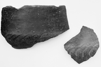 Fragments de bols à parois sinueuses et à décor cannelé, Bronze Ancien.