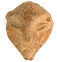 Manche de cuillère anthropomorphe, fin du Néolithique Récent II (vers 4200 av. J.-C.).