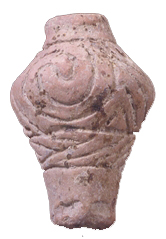 Maquette de vase à décor incisé ; début du Néolithique Récent II (vers 4600 av. J.-C.).