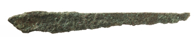 Χάλκινη λεπίδα μαχαιριού· τέλος Ύστερης Εποχής Χαλκού (1300-1200 π.Χ.).