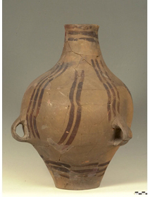 Jar with painted decoration, Late Neolithic I (c. 4900 BC).
