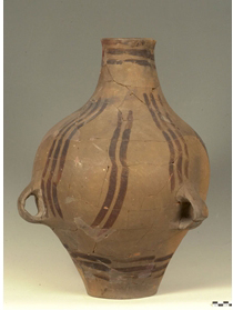 Jar with painted decoration, Late Neolithic I (c. 4900 BC).
