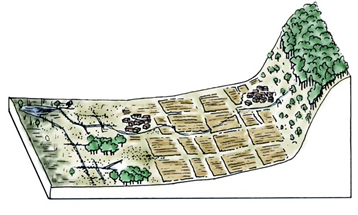 Reconstruction of the landscape around Dikili Tash in the Roman period.