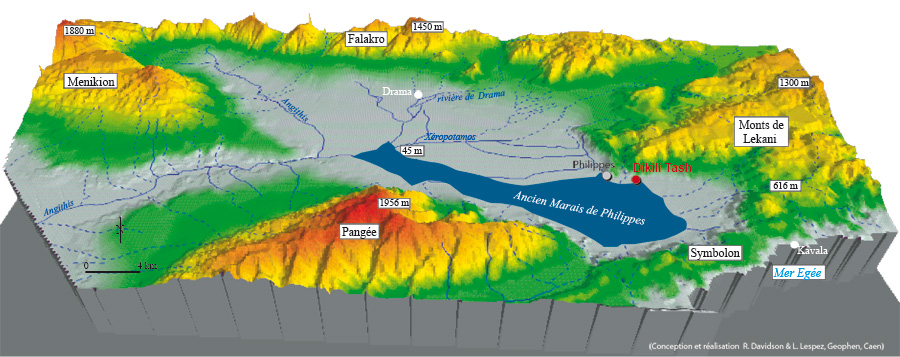 Topographie de la plaine de Drama