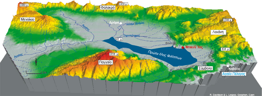 Topographie de la plaine de Drama